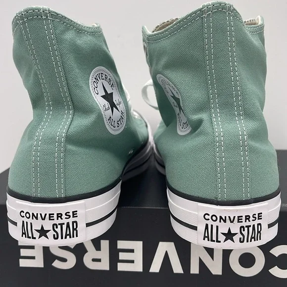 Converse Men’s High Tops in Mint Green  Chuck Taylor All Star Canvas Sneakers - Picture 13 of 16
